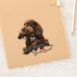 Sprocker Spaniel, Pistool hondenkunst Sticker