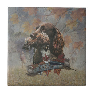 Sprocker Spaniel, Pistool hondenkunst Tegeltje