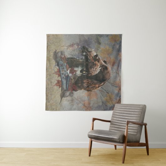 Sprocker Spaniel, Pistool hondenkunst Wandkleed (In Situ (horizontaal))