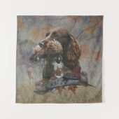 Sprocker Spaniel, Pistool hondenkunst Wandkleed (Voorkant)