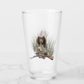 Sprocker Spaniel, Pistool hondkunstglas Glas (Achterkant)