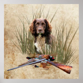 Sprocker Spaniel Tapestry Poster Triptych Acryl