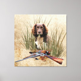 Sprocker Spaniel Tapestry Poster Triptych Acryl Canvas Afdruk