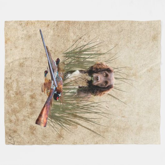 Sprocker Spaniel Teapot Gift Box Ceramic Tile Glas Fleece Deken (Voorkant (Horizontaal))