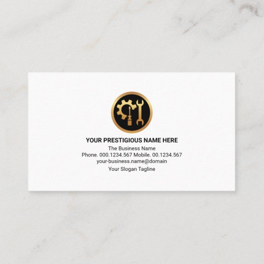 Sprocket Drive chain Spanner Wright Mechanic Visitekaartje (Achterkant)