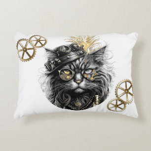 Sprocket-Paws De Funky Steampunk Kat Accent Kussen