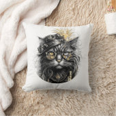 Sprocket-Paws De Funky Steampunk Kat  Kussen (Deken)