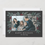 Sproei van altijdgroene kerstvakantie foto kaart (Voorkant)