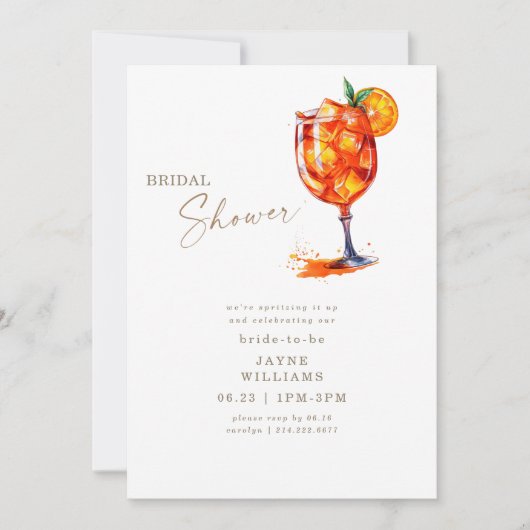 Sproeien het Aperol Vrijgezellenfeest Kaart (Voorkant)