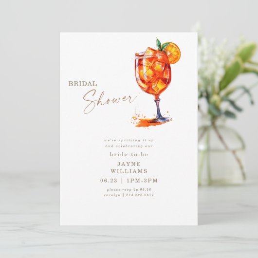 Sproeien het Aperol Vrijgezellenfeest Kaart (Staand voorkant)