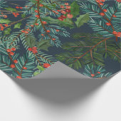 Sproeiers en omella-kerstpatronen cadeaupapier (Hoek)