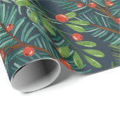 Sproeiers en omella-kerstpatronen cadeaupapier (Rol Hoek)