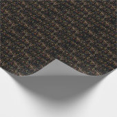 Sproeiers op zwarte tongen cadeaupapier (Hoek)