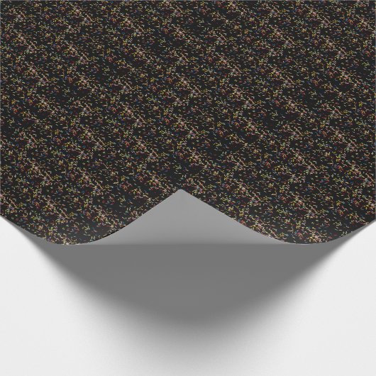 Sproeiers op zwarte tongen cadeaupapier (Hoek)