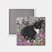 Sproeten in Bloemen II - Tux Kitty Kat Magneet (Voorkant / Achterkant)