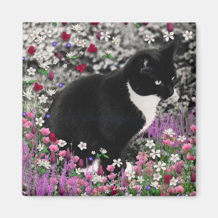 Sproeten in Bloemen II - Tux Kitty Kat Magneet