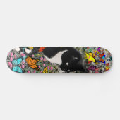 Sproeten in Vlinders - Tuxedo Kitty Skateboard (Horizontaal)