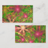 Sproingy Spring Flowers Fractal Art Visitekaartje (Voorkant / Achterkant)