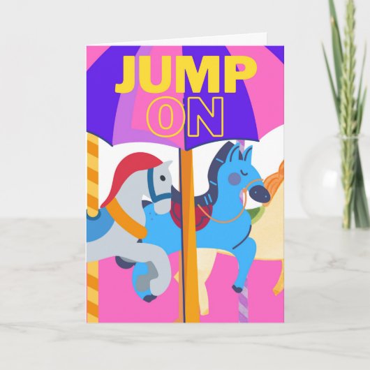 Sprong aan neem een Ride en viel Kaart (Voorkant)