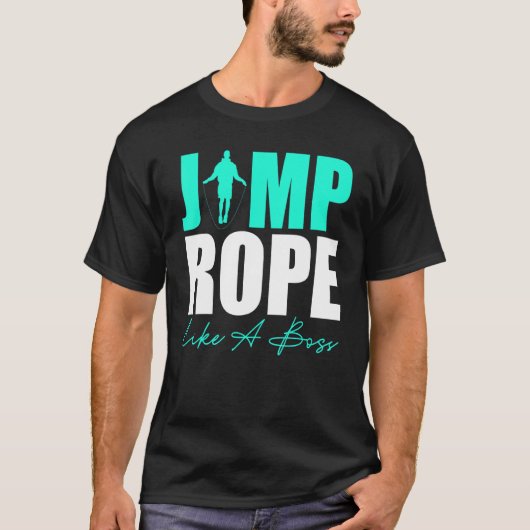 Sprong als een boss Game Jump Rope T-shirt (Voorkant)