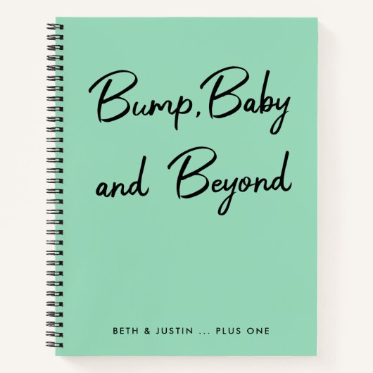 Sprong, Baby en verder | Mint Green Baby Journal Notitieboek (Voorkant)