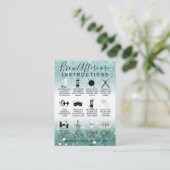 Sprong Blauwgroen groen glitter-brows nazorgpictog Visitekaartje (Staand voorkant)