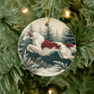 Sprong Christmas Borzoi Ornament