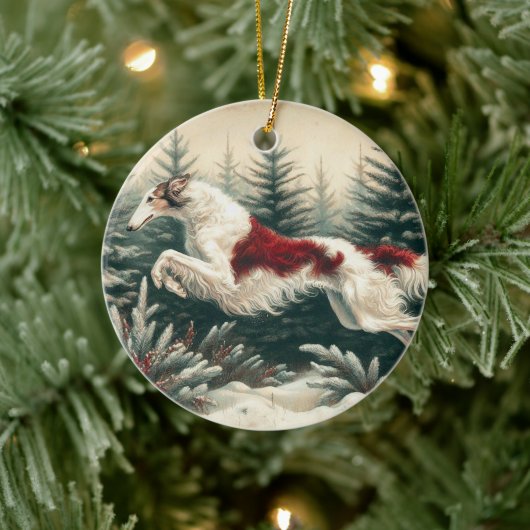 Sprong Christmas Borzoi Ornament (Boom)