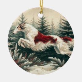 Sprong Christmas Borzoi Ornament