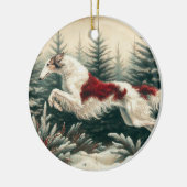 Sprong Christmas Borzoi Ornament (Links)