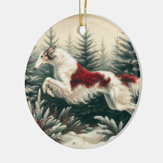 Sprong Christmas Borzoi Ornament (Links)
