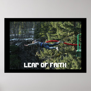 Sprong des Geloofs - Bungeejumpen Poster