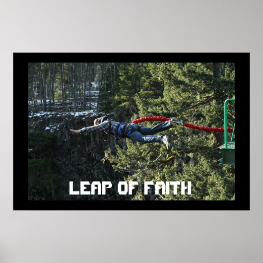 Sprong des Geloofs - Bungeejumpen Poster (Voorkant)