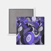 Sprong Dolfijnen Art Abstract Magneet (Voorkant / Achterkant)