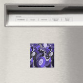 Sprong Dolfijnen Art Abstract Magneet (Insitu (Vaatwasser))