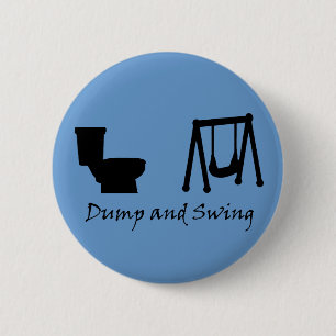 Sprong en zwaai - Ultimate Frisbee (donker) Ronde Button 5,7 Cm
