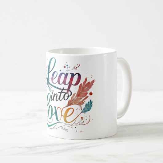 sprong in de liefde koffiemok (Voorkant rechts)