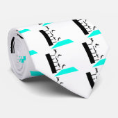 sprong in pool stropdas (Opgerold)