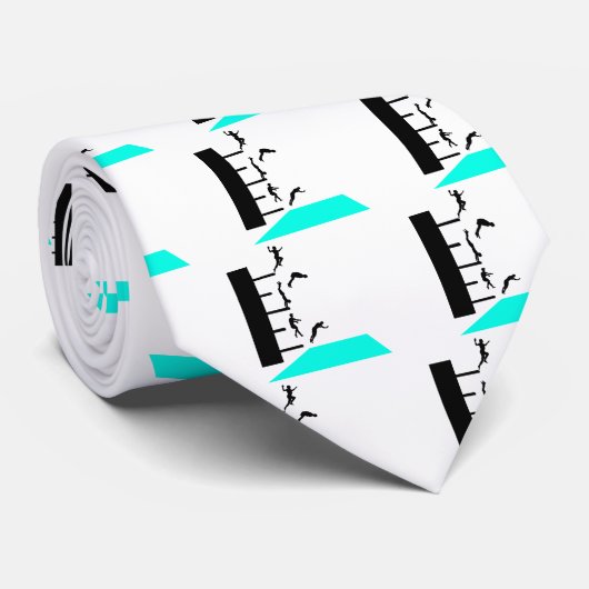 sprong in pool stropdas (Opgerold)