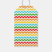 Sprong partij stuiteren primaire kleuren gunstag cadeaulabel (Achterkant)