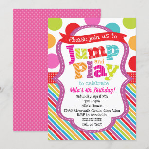 Sprong & Play Polka Dot Stripe Party Kaart