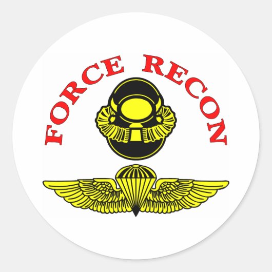 Sprong Recon Diver Ronde Sticker (Voorkant)