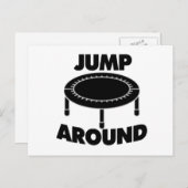 Sprong rond trampoline briefkaart (Voorkant / Achterkant)