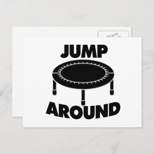 Sprong rond trampoline briefkaart (Voorkant / Achterkant)