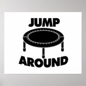 Sprong rond trampoline poster (Voorkant)