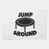 Sprong rond trampoline theedoek (Horizontaal)