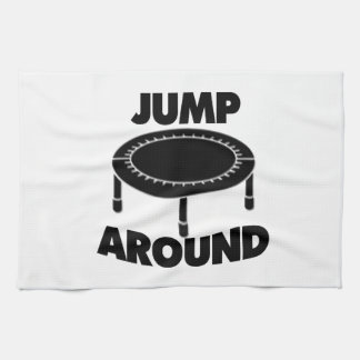 Sprong rond trampoline theedoek