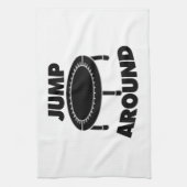 Sprong rond trampoline theedoek (Verticaal)