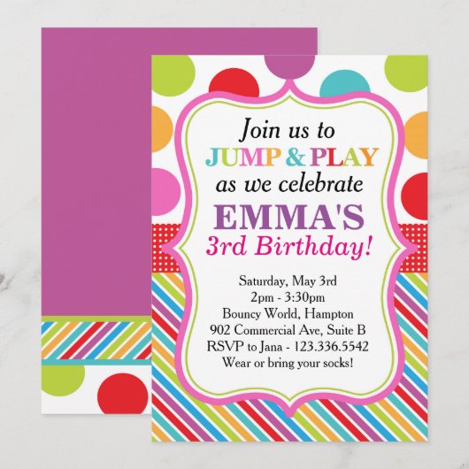 Sprong, Spel en de Uitnodiging van de Partij van d (Voorkant / Achterkant)