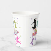 Sprong Trampoline Kleurrijke Verjaardagsfeestje Papieren Bekers (Rechts)